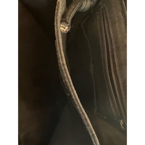 Vintage Fossil Black Leather Crossbody Bag Metal Clasp Multiple Compartments - Picture 7 of 7